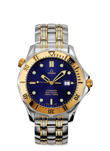 Omega Seamaster Diver 300M Quartz 41 Stainless Steel / Yellow Gold / Blue / Bracelet